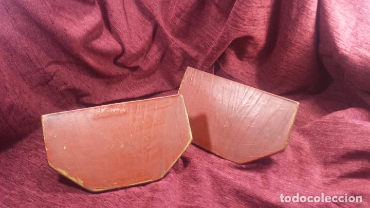 Arte: PAREJA PEANAS PASTA DE MADERA - Foto 3
