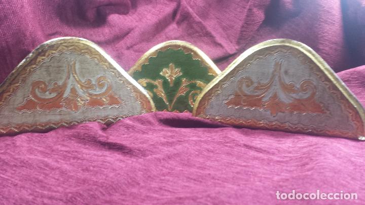 Arte: TRIO   DE  M&Eacute;NSULAS  FLORENTINAS  EN  MADERA - Foto 6