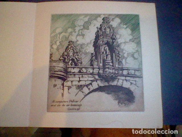 Arte: Castro Gil GRABADO dedicatoria a Pellicer puente - Foto 1