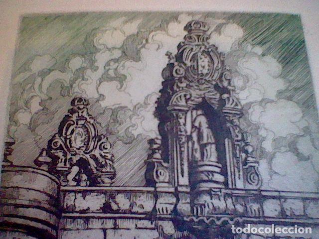 Arte: Castro Gil GRABADO dedicatoria a Pellicer puente - Foto 2