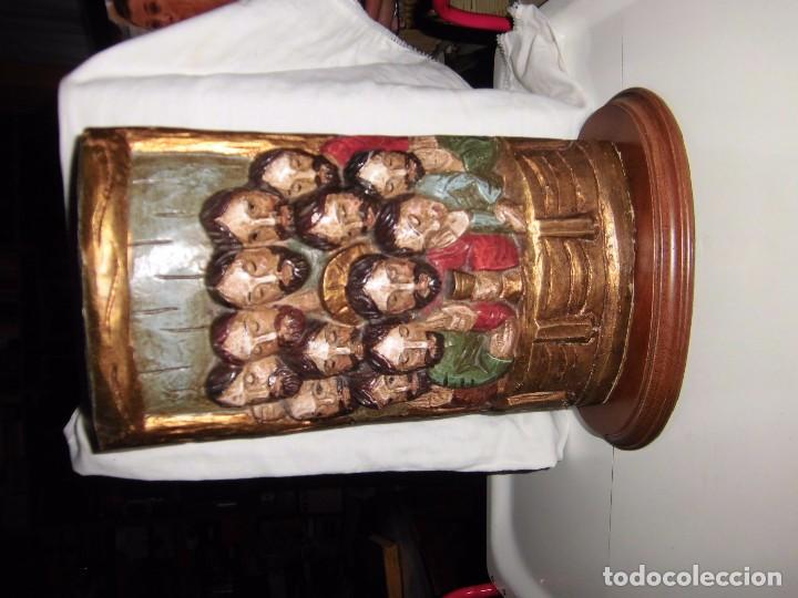 Arte: SANTA CENA DE MADERA TALLADA - Foto 2