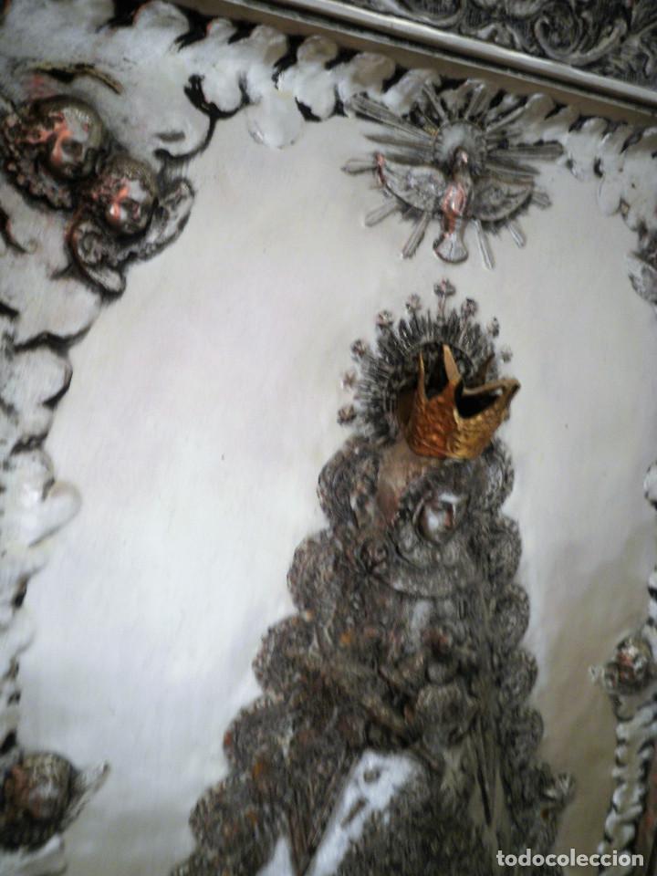 Arte: Virgen del Roc&iacute;o cuadro relieve. - Foto 3