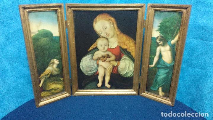 Arte: TRIPTICO RELIGIOSO CRISTIANO - Foto 1