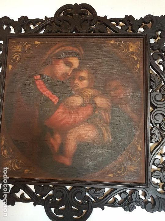 Arte: -CUADRO RELIGIOSO CON MARCO TALLADO REF LO - Foto 1