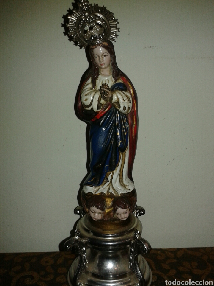 Arte: ANTIGUA FIGURA VIRGEN - Foto 1