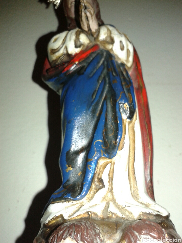 Arte: ANTIGUA FIGURA VIRGEN - Foto 6