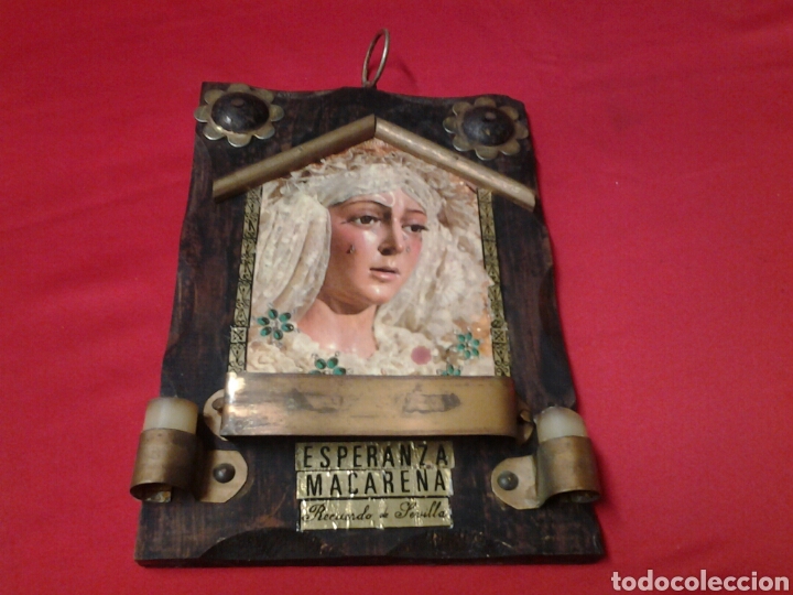 Arte: Antiguo retablito de la Virgen Macarena - Foto 2