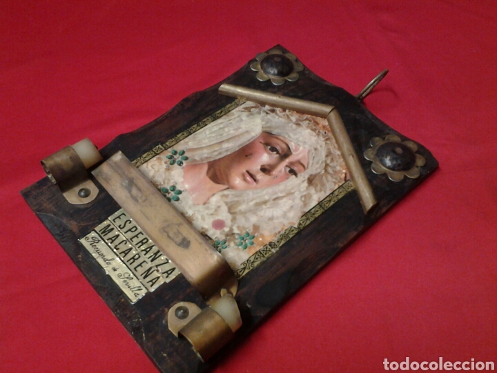 Arte: Antiguo retablito de la Virgen Macarena - Foto 3
