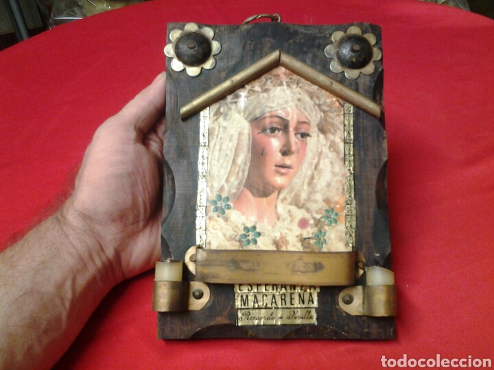 Arte: Antiguo retablito de la Virgen Macarena - Foto 5