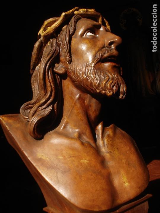 Art: SANTA AGONIA DE JESUS, CRISTO DE LIMPIAS PASTA DE OLOT 83CM