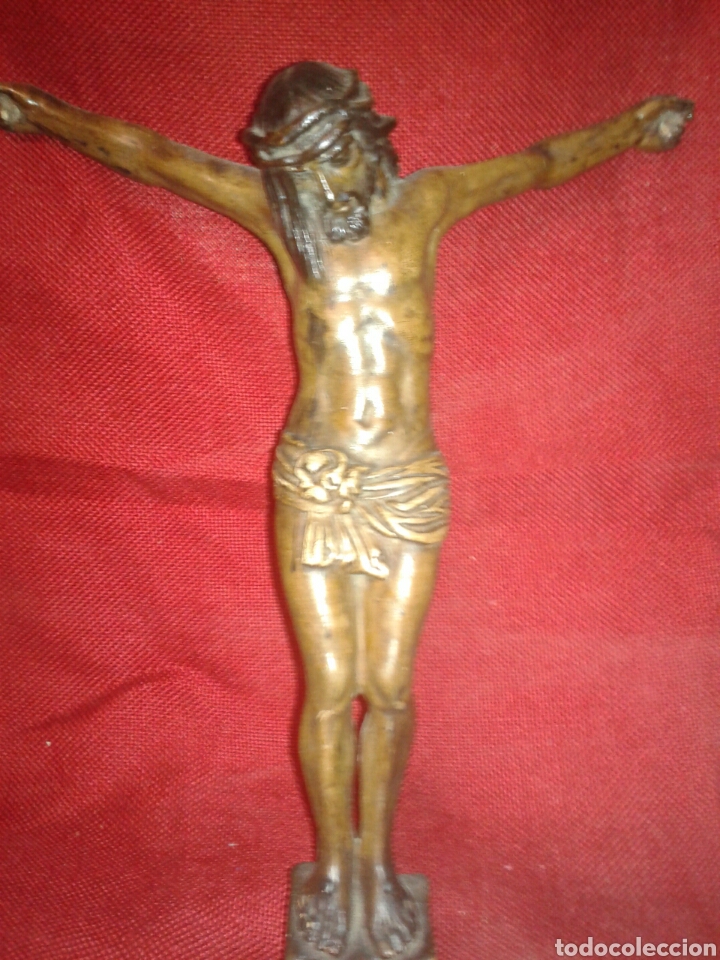 Arte: ANTIGUO CRUCIFICADO TERRACOTA - Foto 1