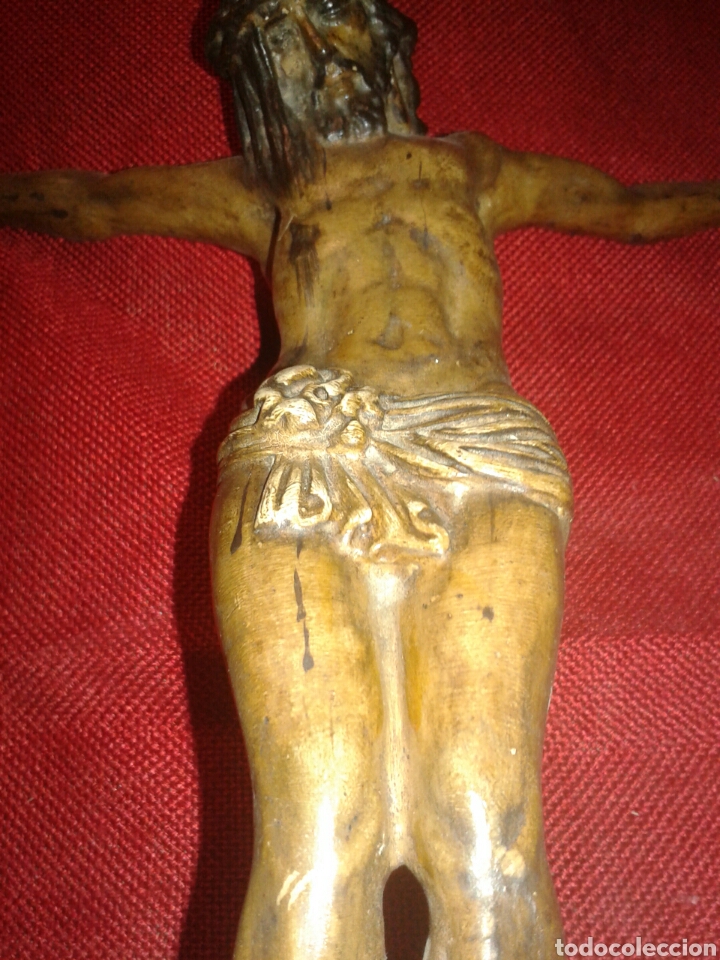 Arte: ANTIGUO CRUCIFICADO TERRACOTA - Foto 2