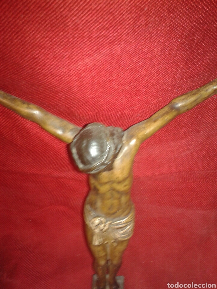 Arte: ANTIGUO CRUCIFICADO TERRACOTA - Foto 4