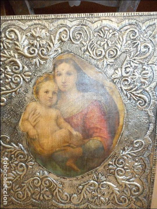 Arte: Cuadro repujado de la Virgen y el Ni&ntilde;o - Foto 5