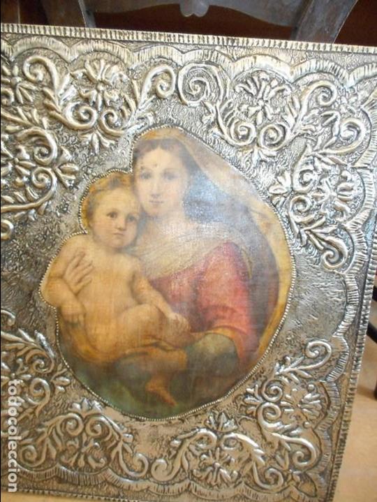 Arte: Cuadro repujado de la Virgen y el Ni&ntilde;o - Foto 6