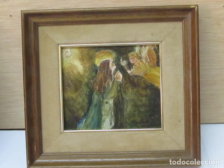 Arte: CUADRO RELIGIOSO PINTADO EN RELIEVE - Foto 1