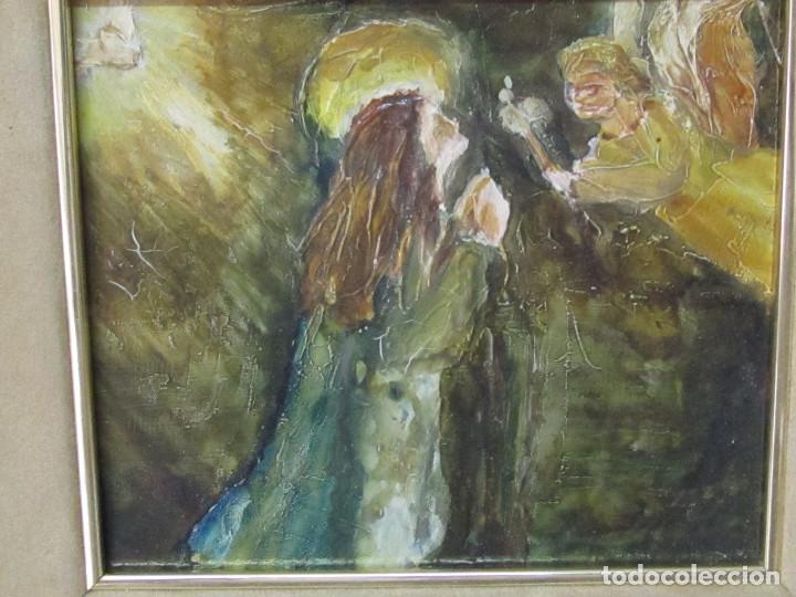 Arte: CUADRO RELIGIOSO PINTADO EN RELIEVE - Foto 2