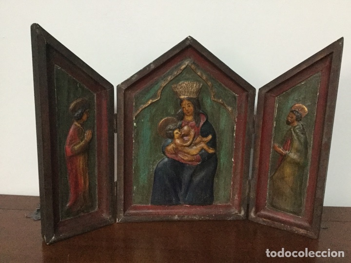 Arte: Tr&iacute;ptico de madera Eduardo sales - Foto 1