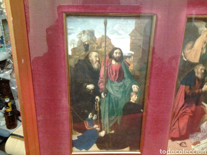 Arte: Cuadro antiguo triptico del NACIMIENTO - Foto 4