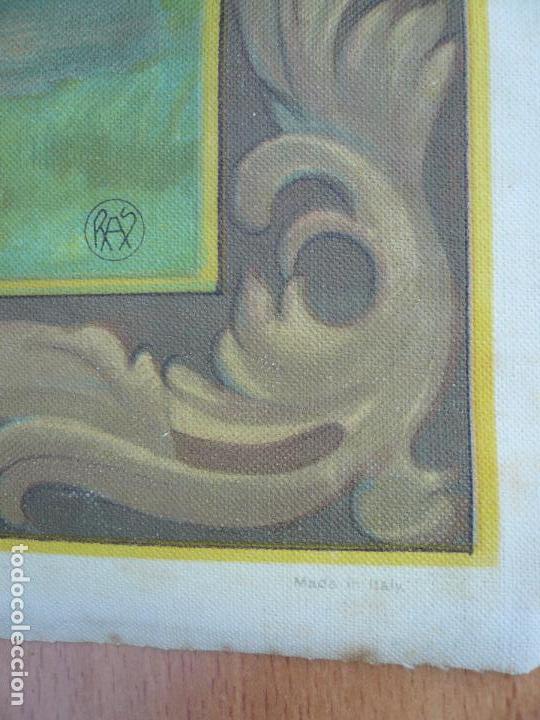 Arte: ANTIGUO LIENZO IMPRESO DE LA VIRGEN DE MONTSERRAT MADE IN ITALY 75 X 105 CM. - Foto 6 - 121903490