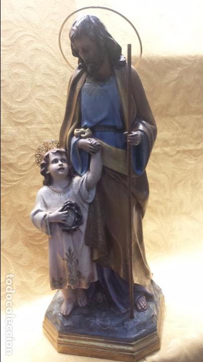 Arte: SAN JOS&Eacute; CON NI&Ntilde;O DE PI&Eacute; - Foto 1