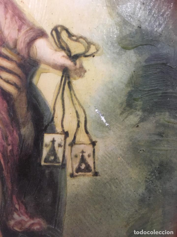 Arte: CUADRO ANTIGUO VIRGEN DEL CARMEN. - Foto 6