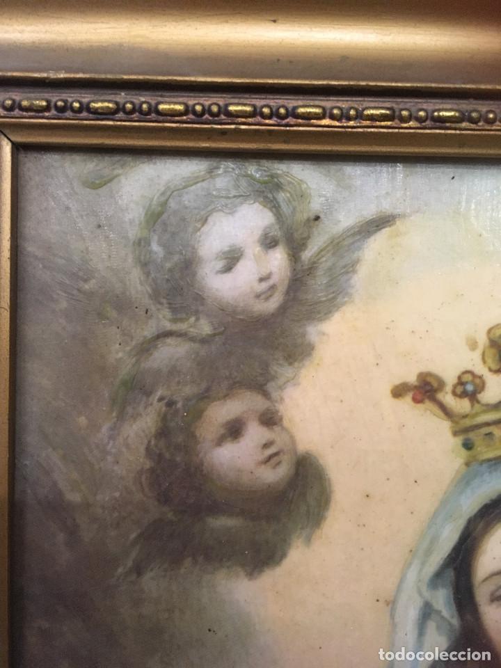 Arte: CUADRO ANTIGUO VIRGEN DEL CARMEN. - Foto 7