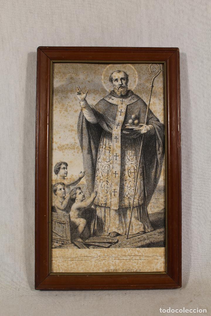 Arte: cuadro lamina antigua de saint nicolas - Foto 1