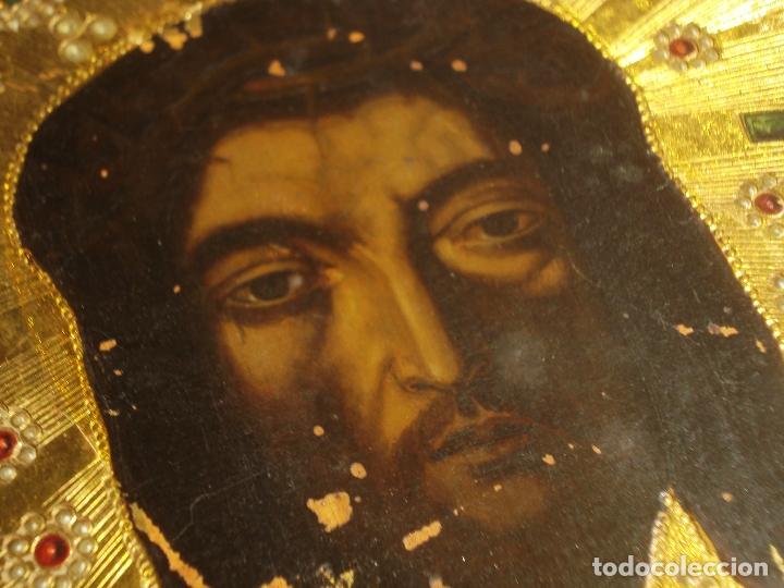 Arte: IMPACTANTE SANTA FAZ DORADO AL ORO FINO Y PUNZONADO