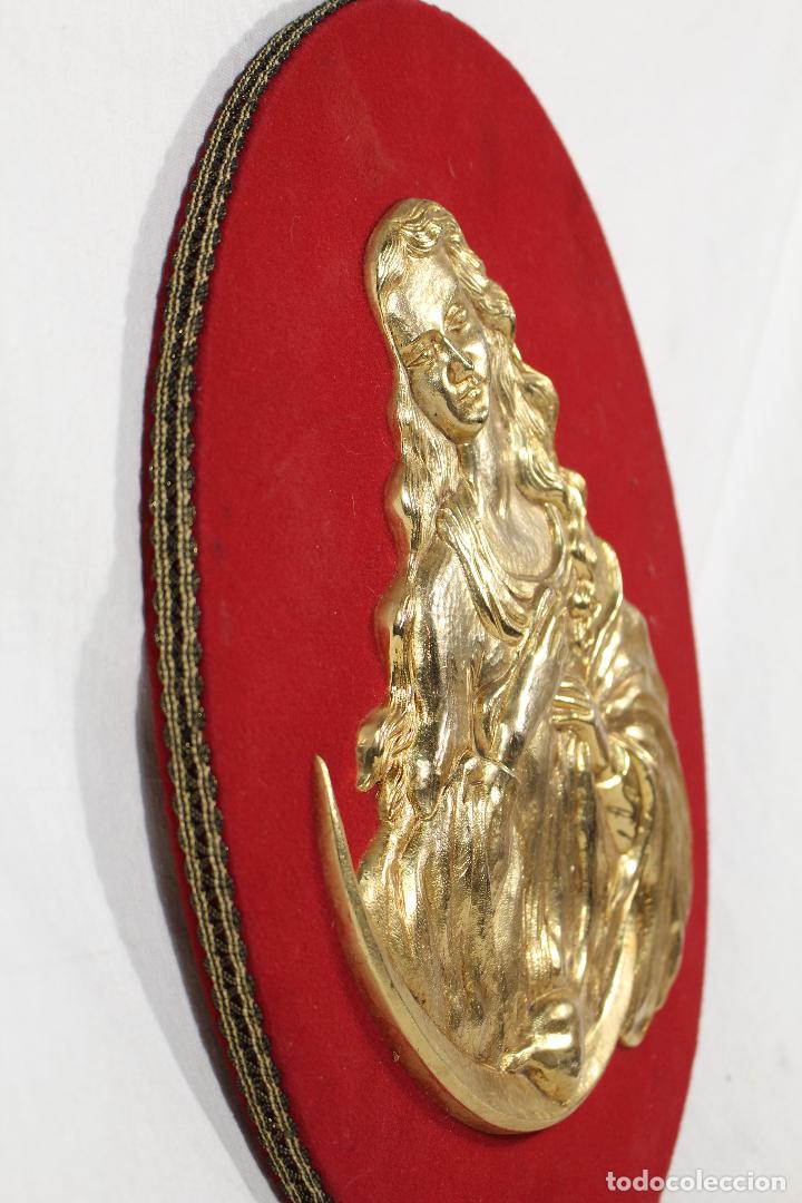Arte: inmaculada de bronce - cuadro oval - Foto 2