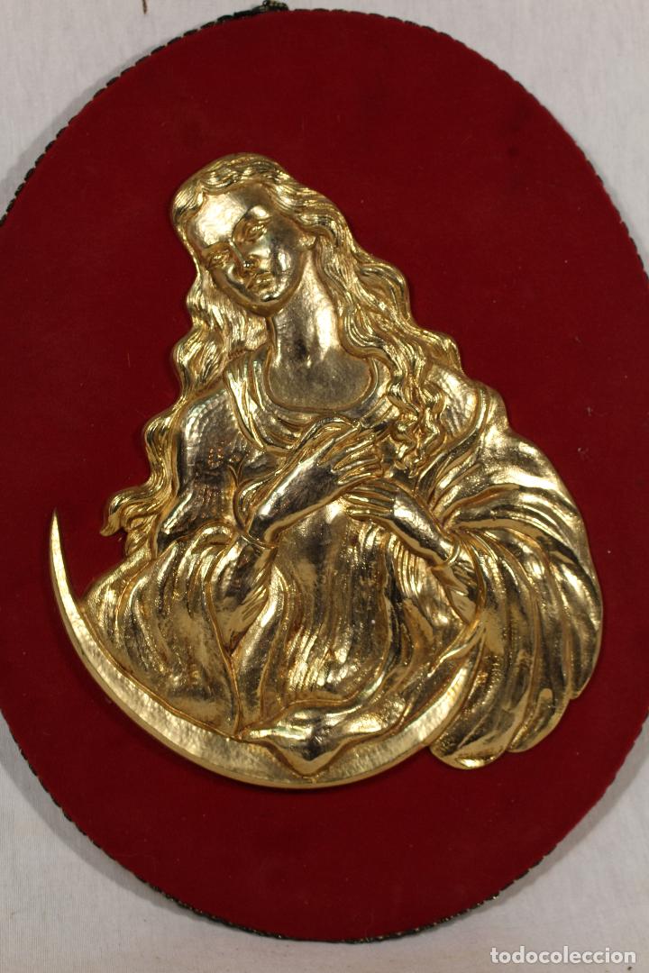 Arte: inmaculada de bronce - cuadro oval - Foto 4