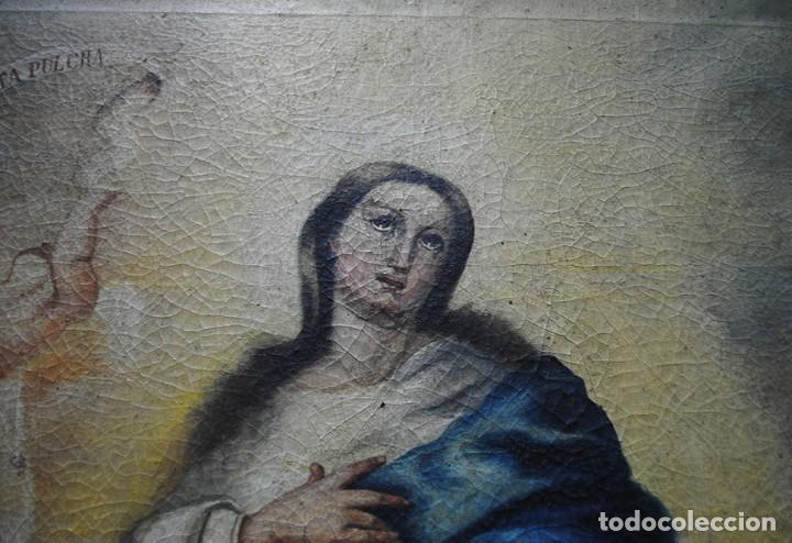 Arte: &Oacute;LEO SOBRE LIENZO INMACULADA CONCEPCI&Oacute;N - Foto 3