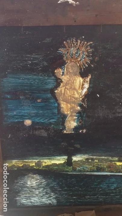 Arte: Virgen de la Palma sobre VIDRIO - Foto 2