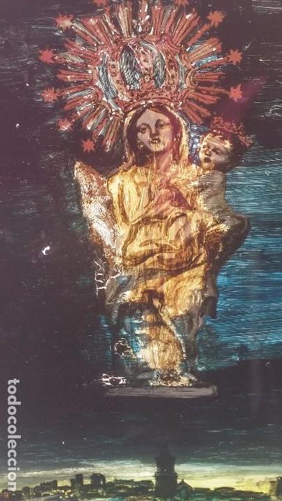 Arte: Virgen de la Palma sobre VIDRIO - Foto 3
