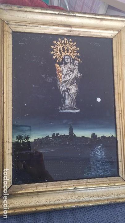 Arte: Virgen de la Palma sobre VIDRIO - Foto 5