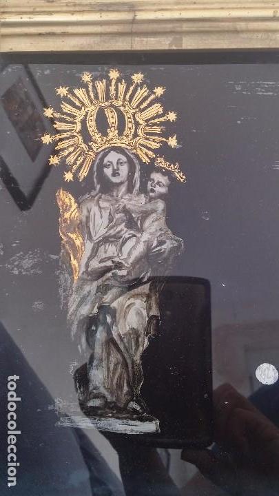 Arte: Virgen de la Palma sobre VIDRIO - Foto 6