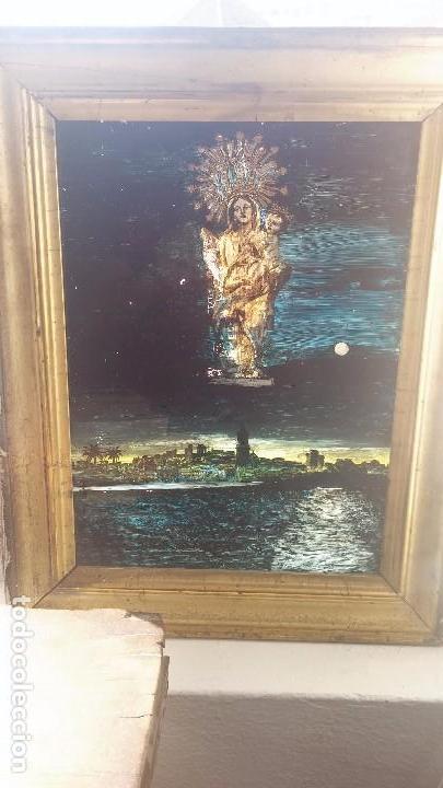 Arte: Virgen de la Palma sobre VIDRIO - Foto 1
