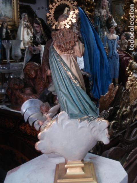Arte: SXIX Magn&iacute;fica talla de madera Inmaculada Concepci&oacute;n - Foto 35