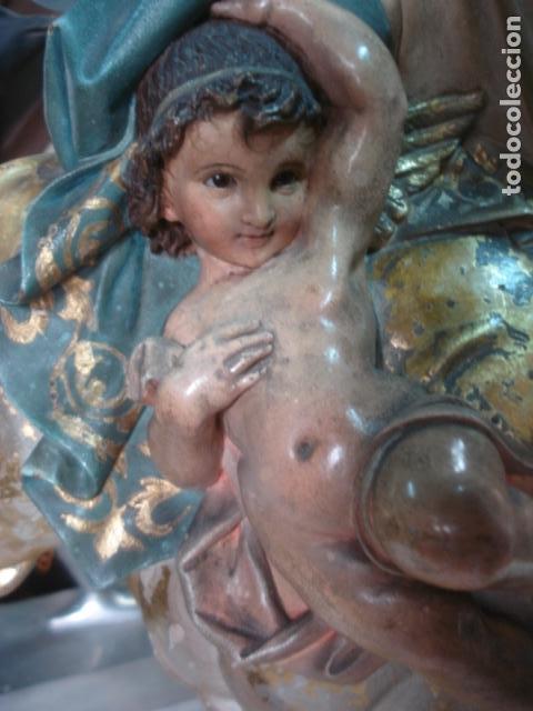 Arte: SXIX Magn&iacute;fica talla de madera Inmaculada Concepci&oacute;n - Foto 39