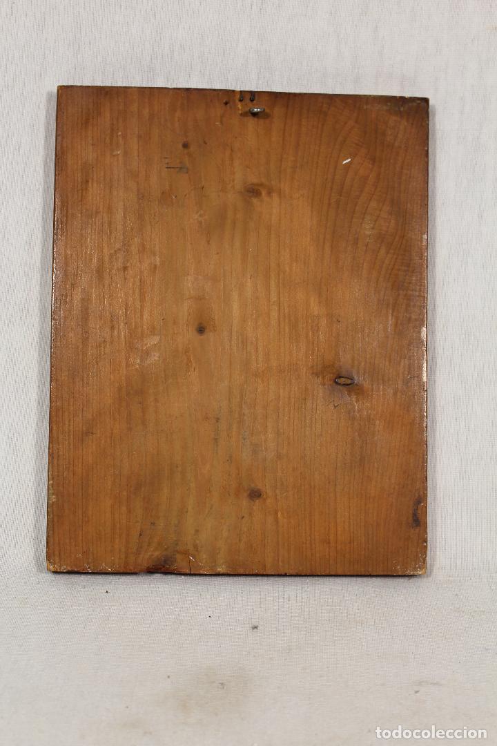 Arte: tabla con litografia religiosa - Foto 2