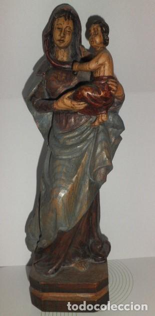 Arte: VIRGEN DE MADERA MACIZA - Foto 1