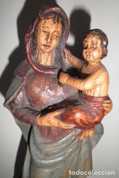 Arte: VIRGEN DE MADERA MACIZA - Foto 2