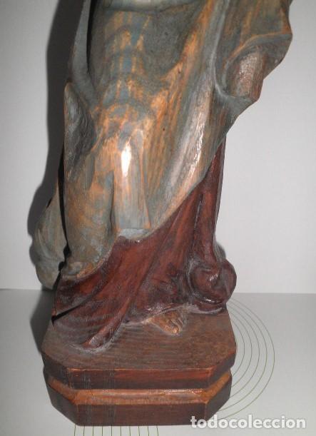 Arte: VIRGEN DE MADERA MACIZA - Foto 3