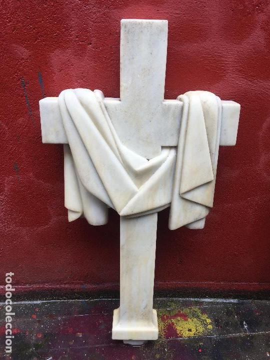 Arte: CRUZ EN MARMOL DE CARRARA, ,80cm - Foto 2