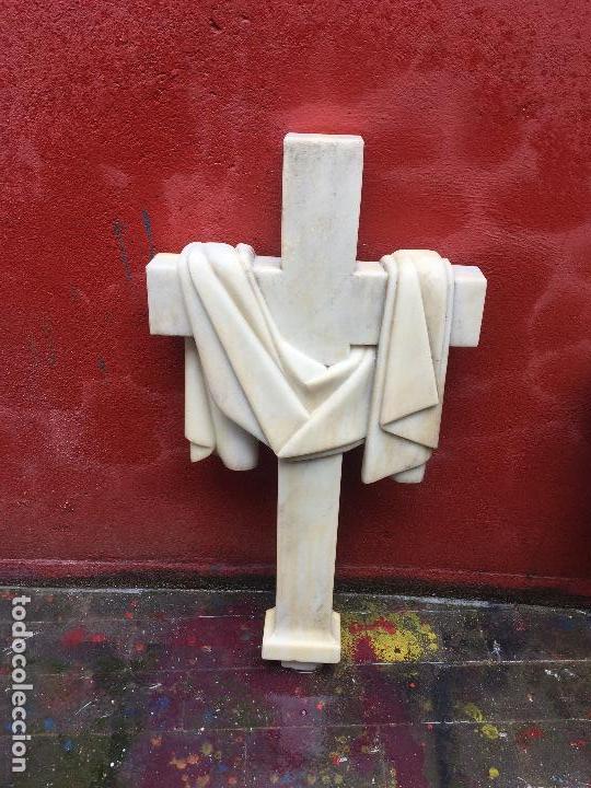 Arte: CRUZ EN MARMOL DE CARRARA, ,80cm - Foto 4