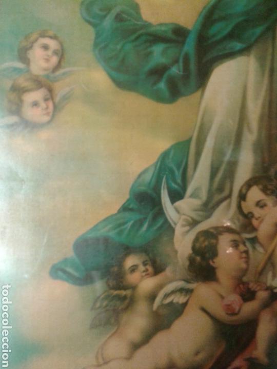 Arte: ANTIGUO CUADRO VIRGEN - Foto 5