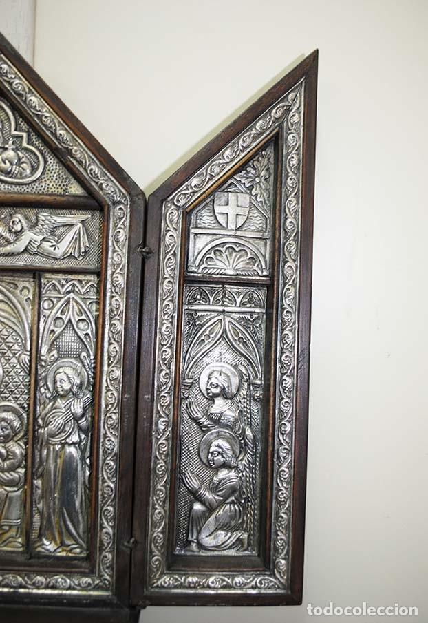 Arte: TR&Iacute;PTICO ANTIGUO ESTILO NEOG&Oacute;TICO - Foto 5