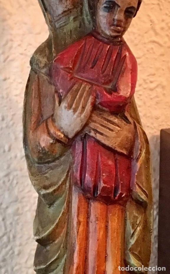 Arte: VIRGEN CON NI&Ntilde;O JES&Ugrave;S EN MADERA - Foto 3