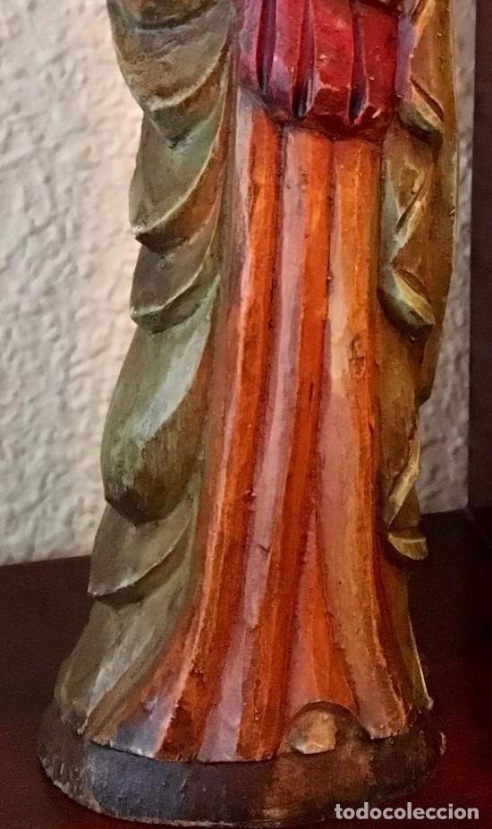 Arte: VIRGEN CON NI&Ntilde;O JES&Ugrave;S EN MADERA - Foto 4