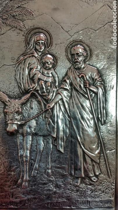 Arte: ANTIGUA PLACA . FUITE EN EGYPTE. marcada Biron - Foto 3